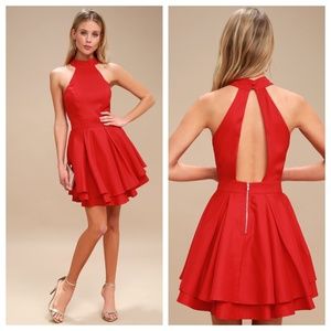 NWT fit and flare Elegant ans Sexy Red Dress
